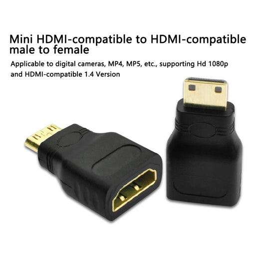 Convertidor de Mini HDMI macho hacia HDMI Hembra