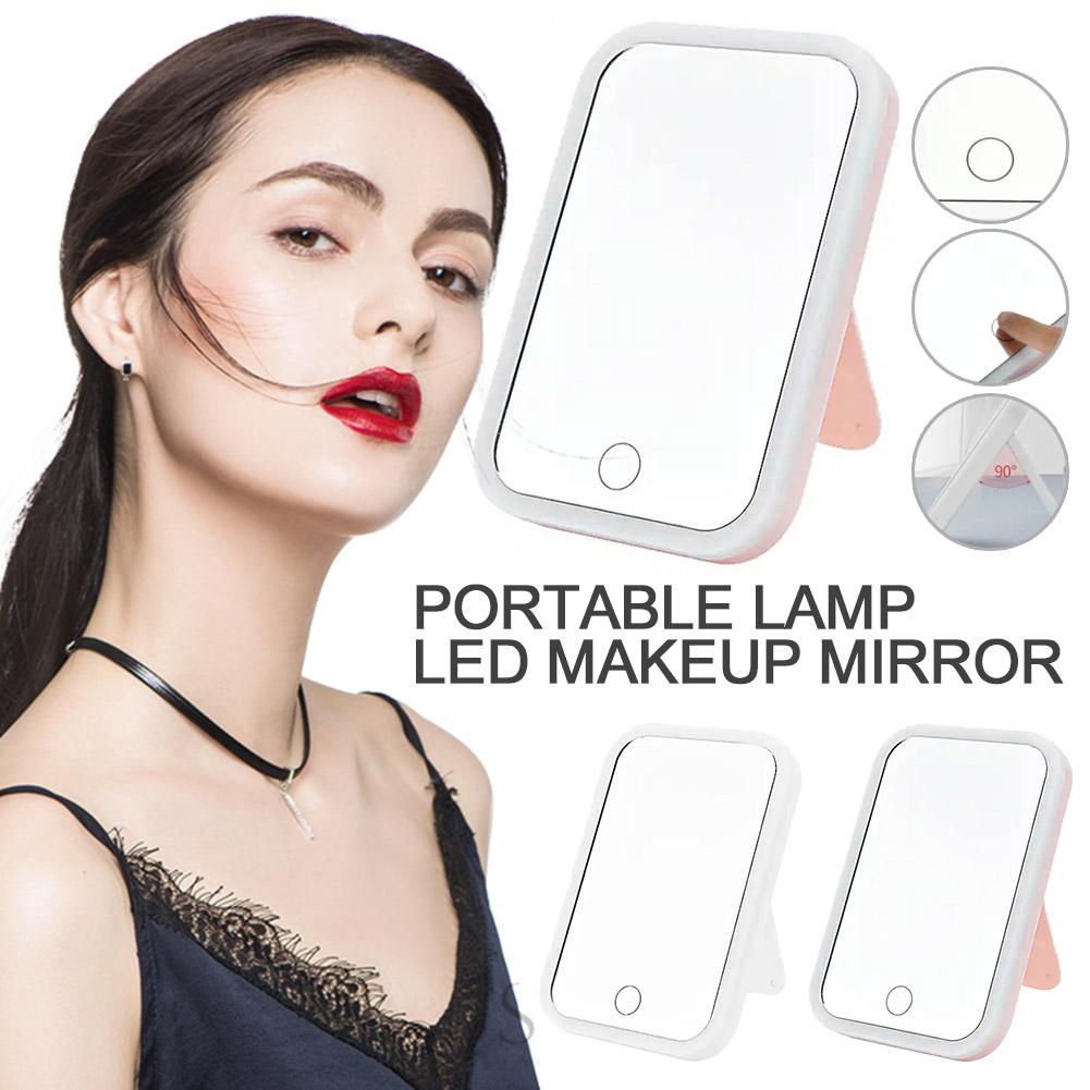 Espejo de tocador  con luz LED recargable