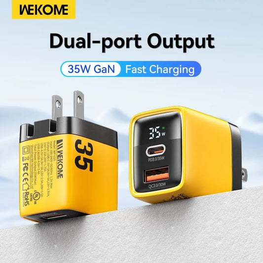 WEKOME 35W fast charger Double output type C and type A