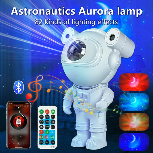 Astronaut Shaped Galaxy Star Projector with Bluetooth Speaker 