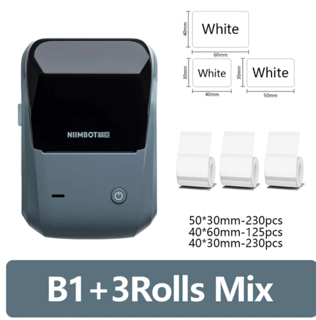 Mini impresora Niimbot térmica portátil B1/Máquina de etiquetado de bolsillo