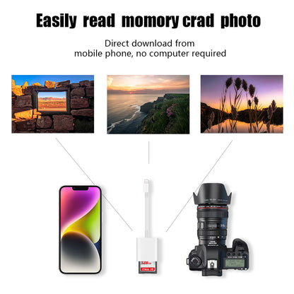 Lector de tarjetas de memoria SD y micro SD con Lightning para iPhone