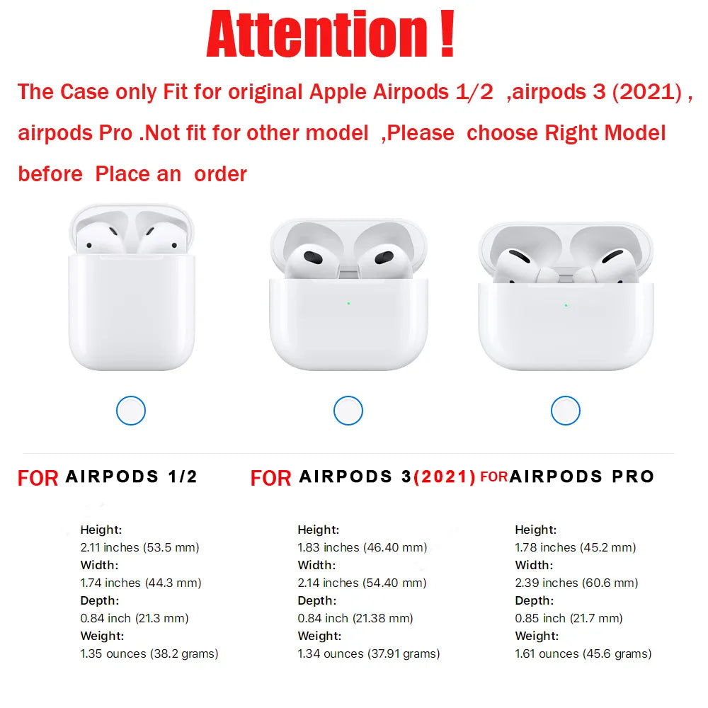 Cover para AirPods 1/2 Gen -AirPods 3 Gen- AirPods Pro/Pro2