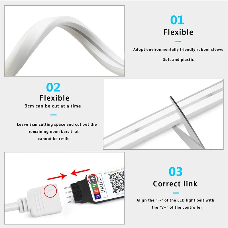 Tira LED Neón RGB WiFi | Impermeable, Tuya Smart, Alexa y Google Home para gaming